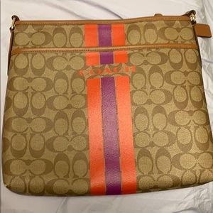 COACH varsity stripe crossbody